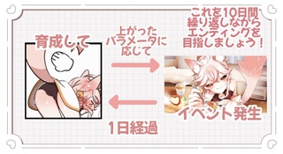 ケモショタ花嫁♂ティーくんのえっちな花嫁修行（体験版）のゲーム画面「ゲームの流れになります」