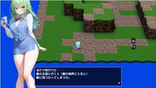 ガン・リーフポリスのゲーム画面「敵に見つからないように気をつけよう」