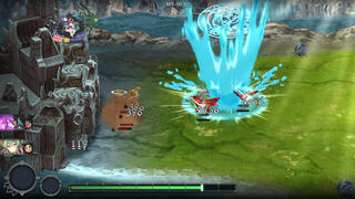 邪神戦記ルルイエ少女隊 X　〜クトゥルフ神話TD〜のゲーム画面「タワーディフェンスのバトル画面」