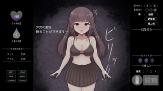 無理やりHシミュレーション～家出少女を凌辱～(体験版)のゲーム画面「服を脱がせよう」